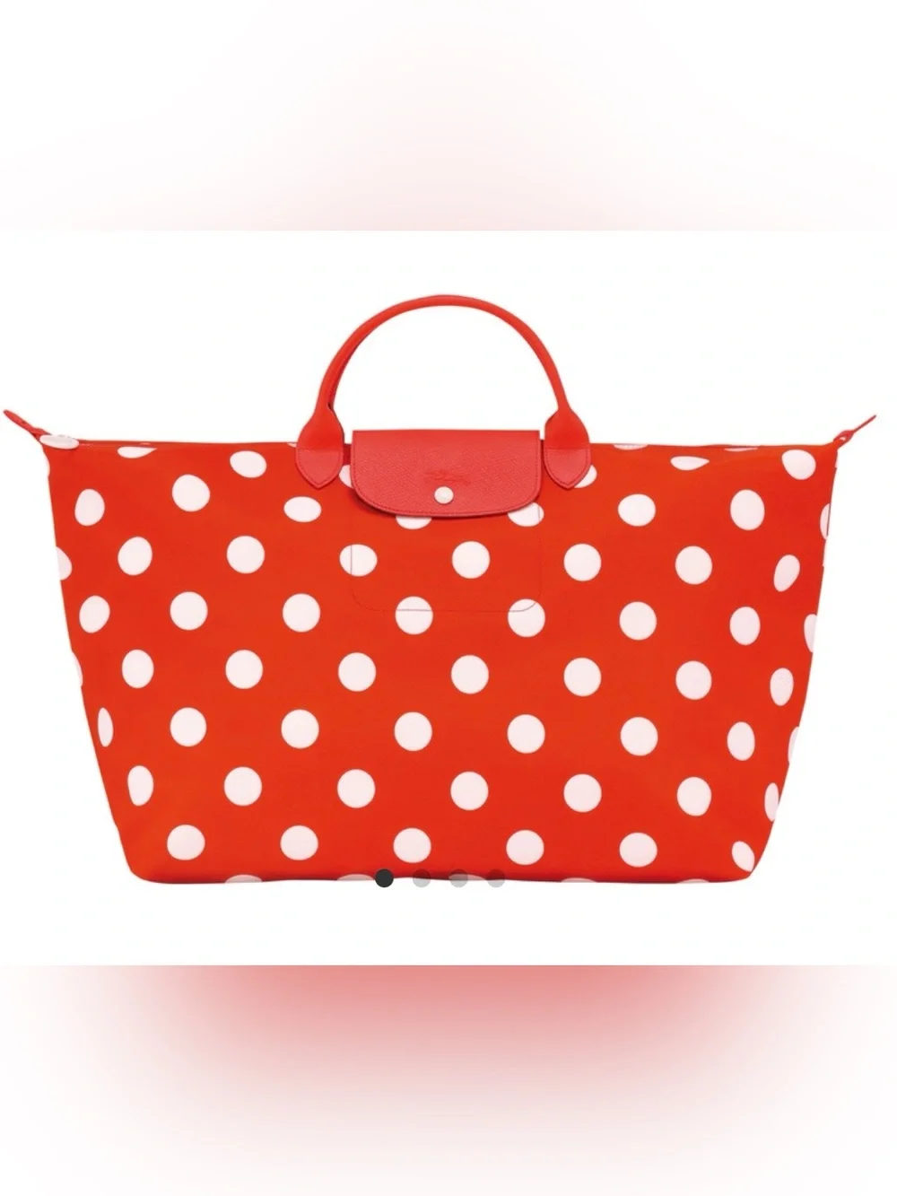 Longchamp Le Pliage Polka-dot travel Bag In Orange - Picture 5 of 8